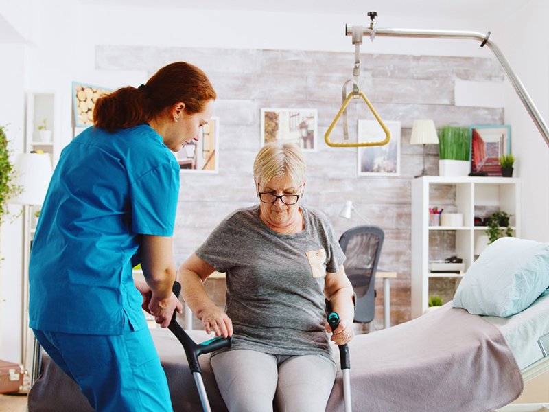 NDIS participant with support worker